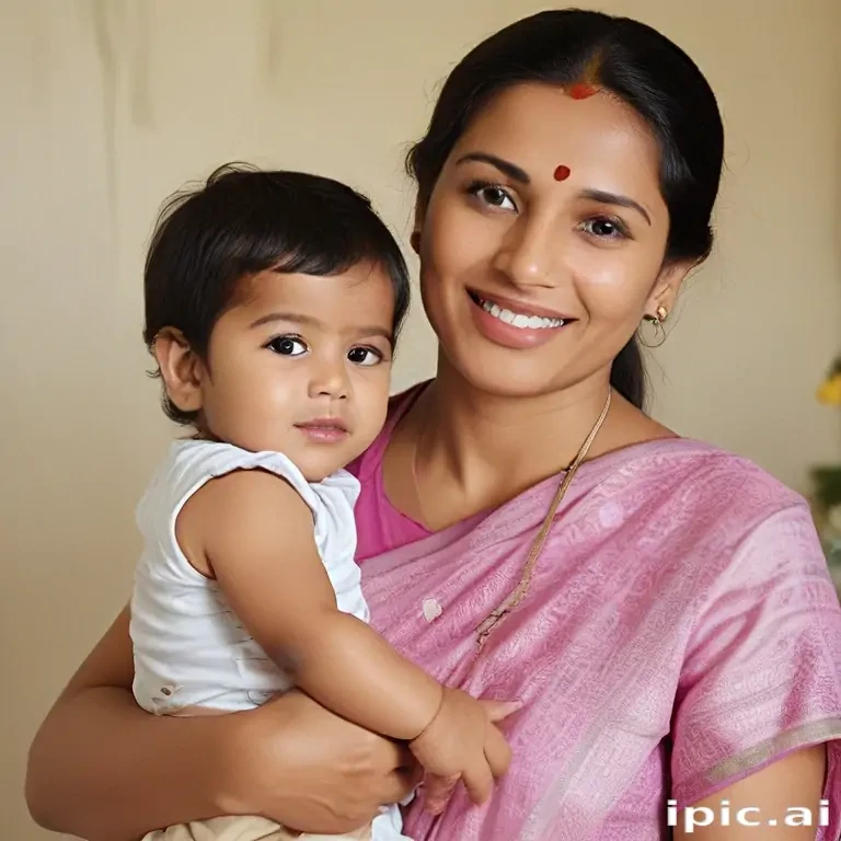 indian son with mom