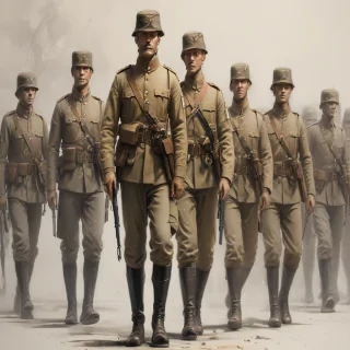 soldiers drawing