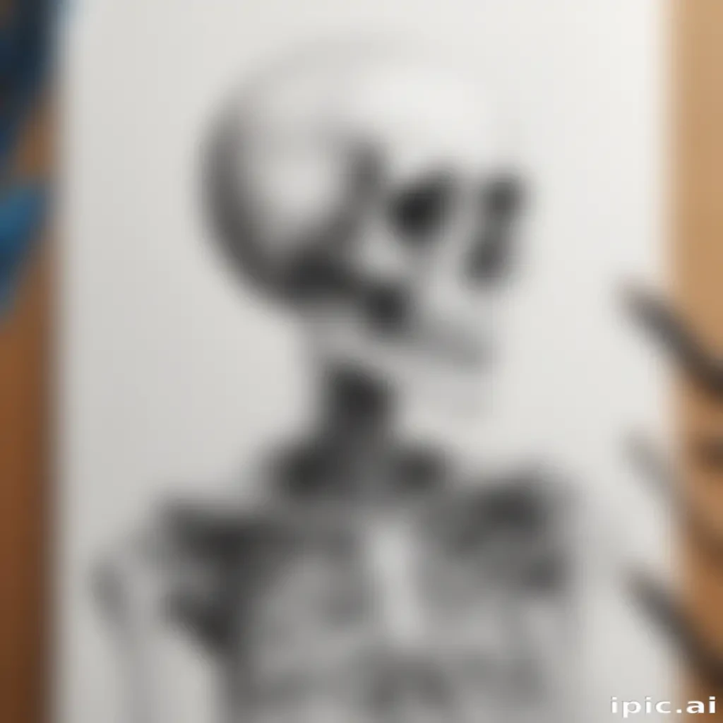 creative skeleton drawing art