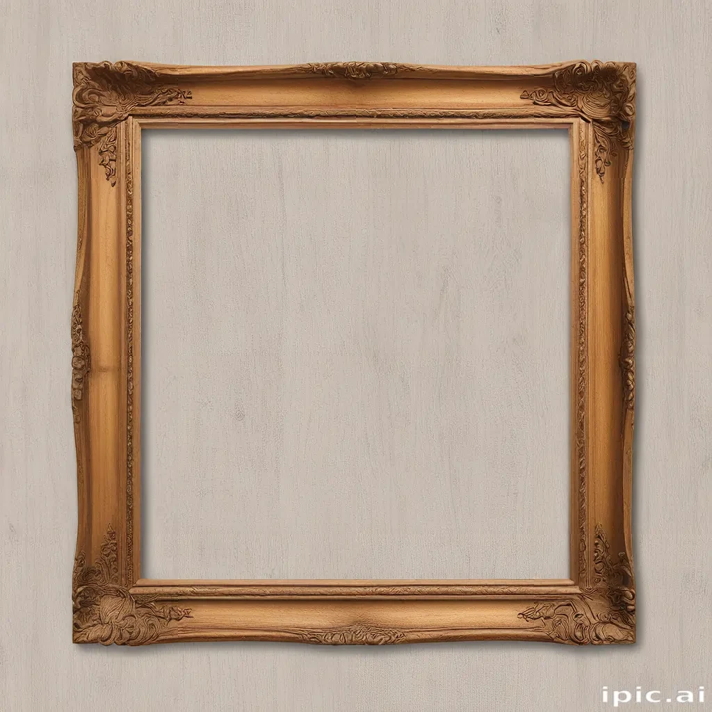 wooden picture frame png