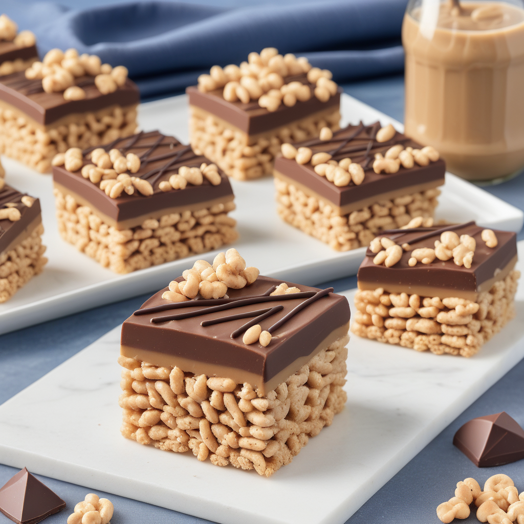 peanut butter krispies with chocolate