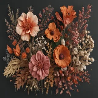 dried flowers png