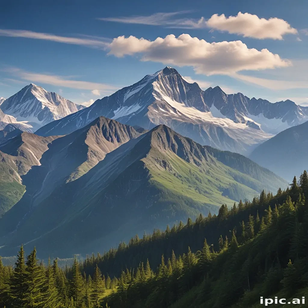 mountainous background
