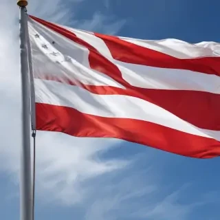 red and white flag