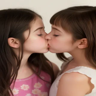2 girls kissing
