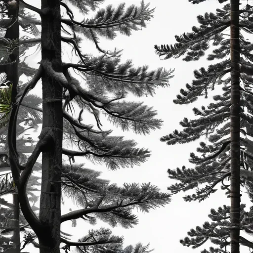 pine tree clip art black and white