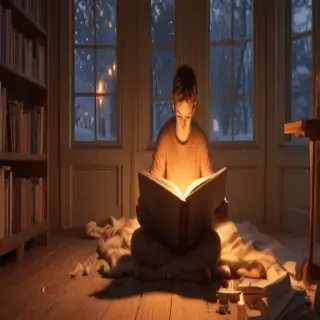 cartoon of reading