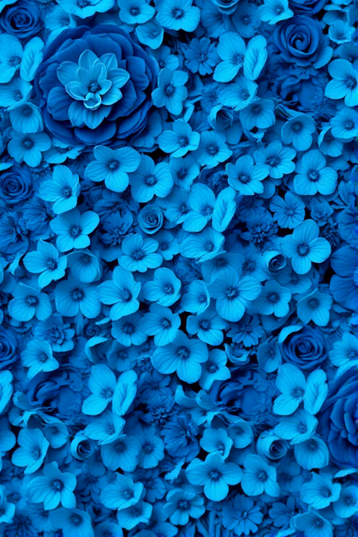 Create a high-resolution image of a heart shape filled with intricate floral patterns in shades of blue, using a Canon EOS R5 with a 50mm f/1.2 lens, aperture set to f/2.8, ISO 100, shot from a top-down perspective, with soft natural lighting to enhance the colors and details.