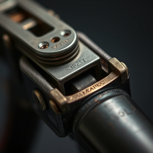 Close-up shot of a vintage handheld tool with metal and plastic components, high detail, soft lighting, f/2.8 aperture, 50mm lens, ISO 200, studio setup.