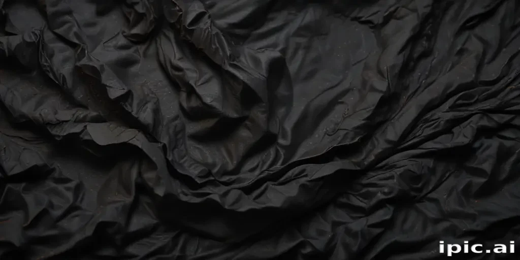 crinkled black paper