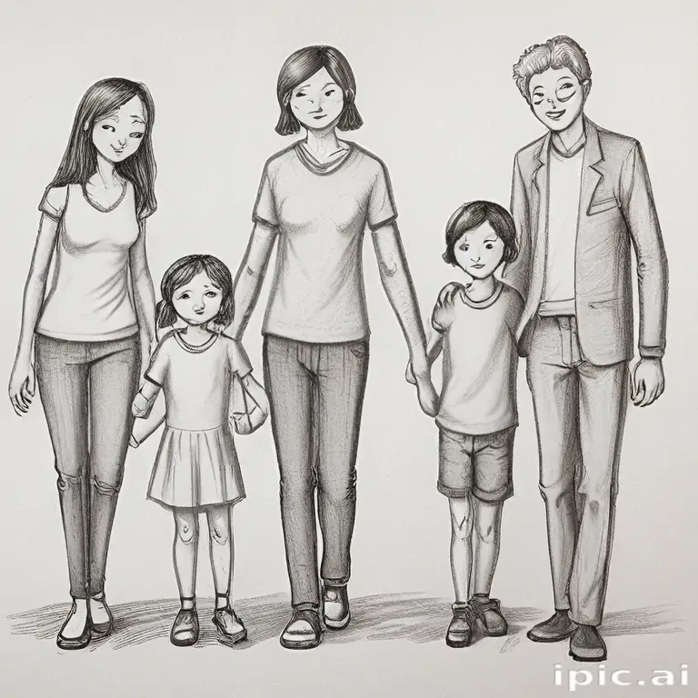 drawings of family