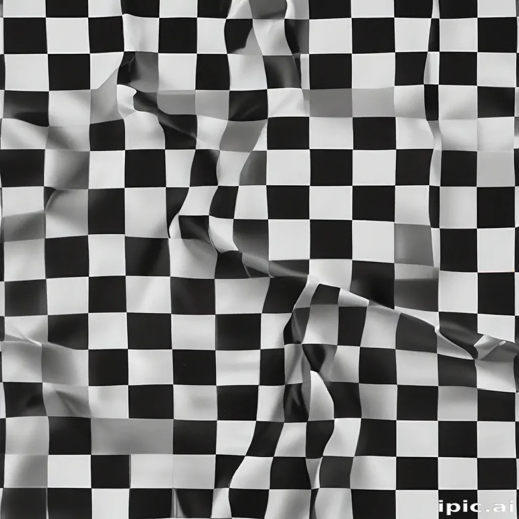 black and white checkered background