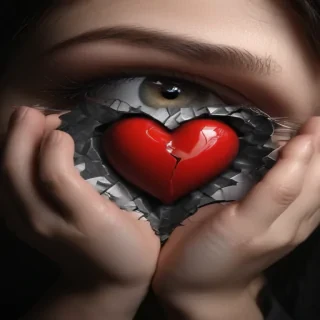 broken heart black