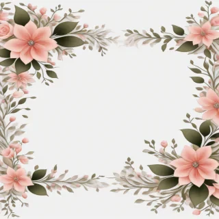 transparent floral border