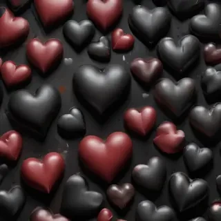 hearts background black