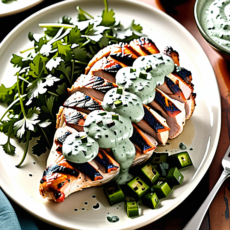 grilled chicken with cilantro crema