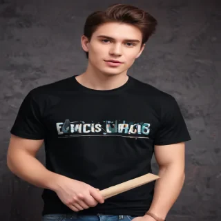 mockup tshirt black