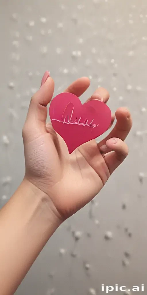 hand heart aesthetic