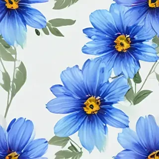 blue flowers transparent