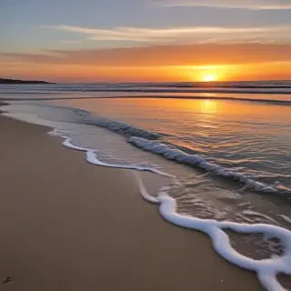 sun set on beach