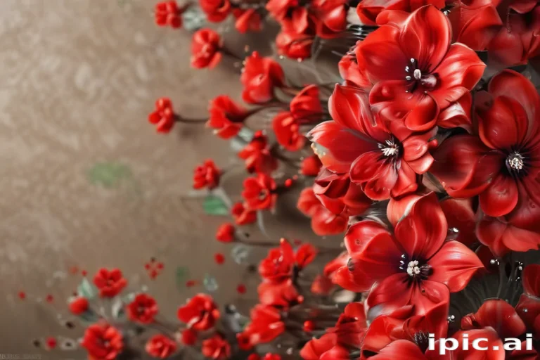 flower background red