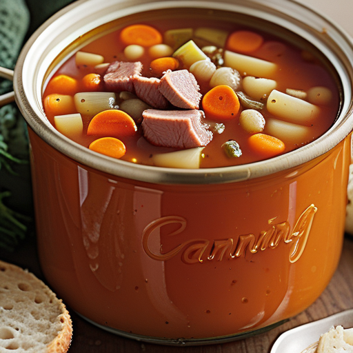 canning vegetable soup with meat