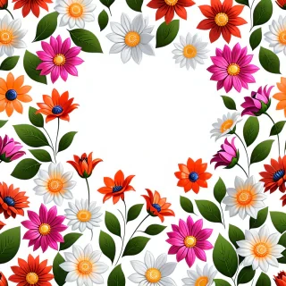 flowers on a white background