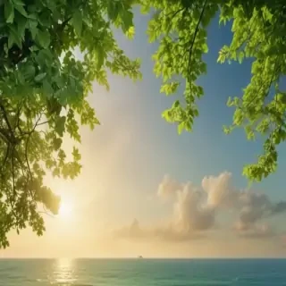 background green leaves