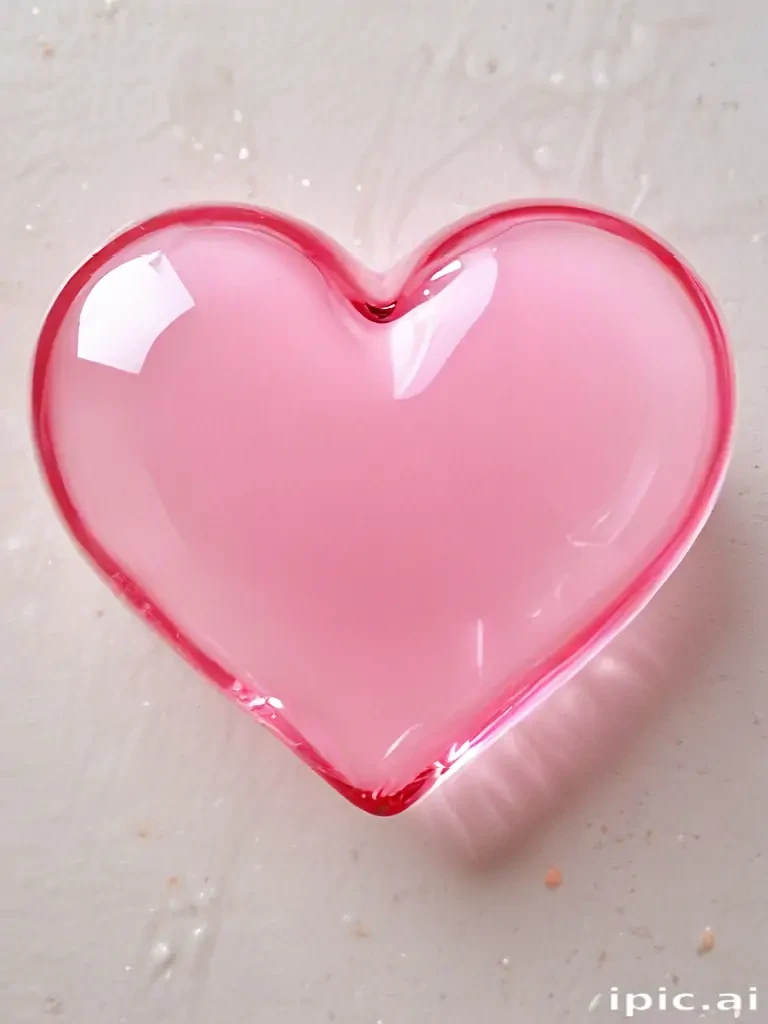 transparent pink heart