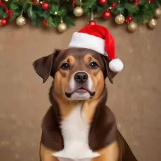 dog christmas background