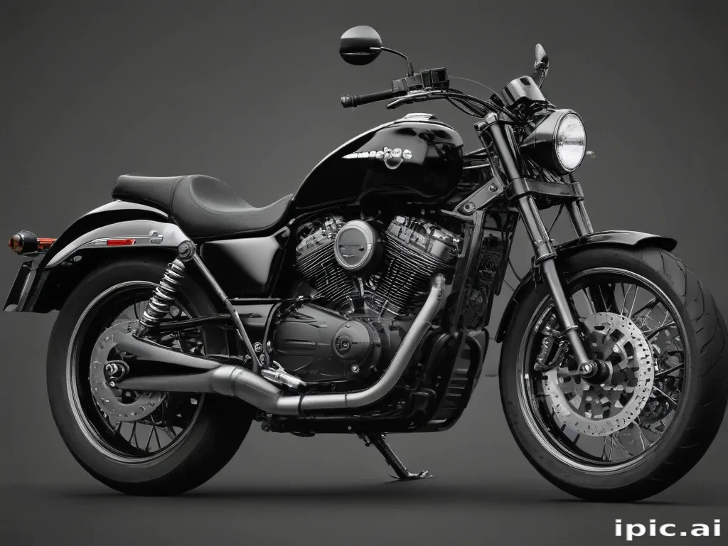 motorcycle clipart black and white