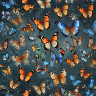 butterflies transparent