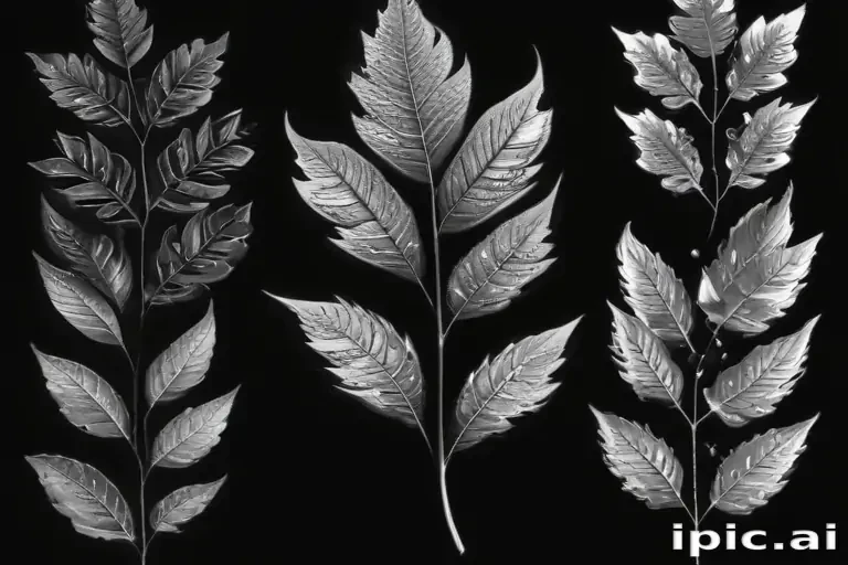black and white leaf clip art