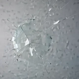 cracked glass transparent