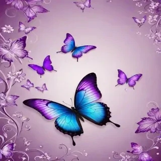 purple butterflies wallpaper