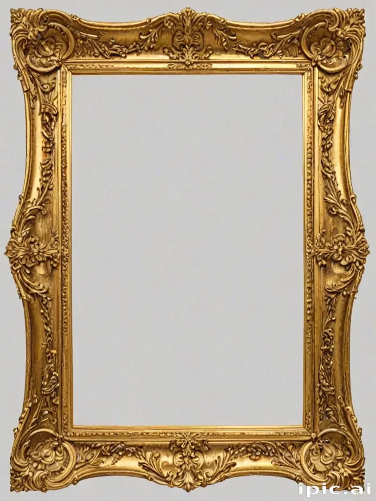 golden frame png transparent