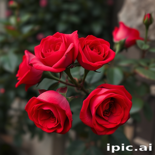 red roses aesthetic