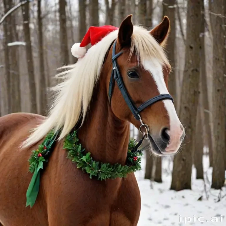 pictures of christmas horses