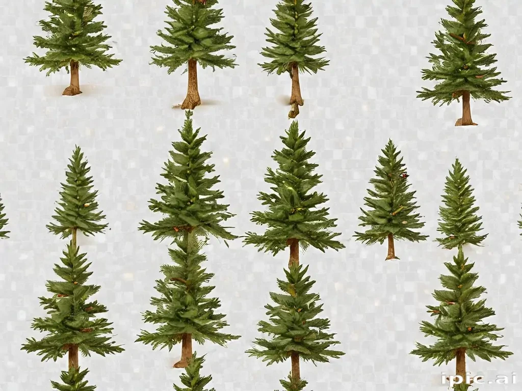 christmas trees transparent background