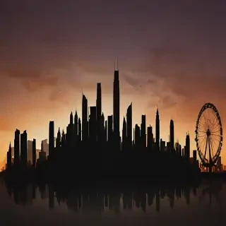 city silhouette png