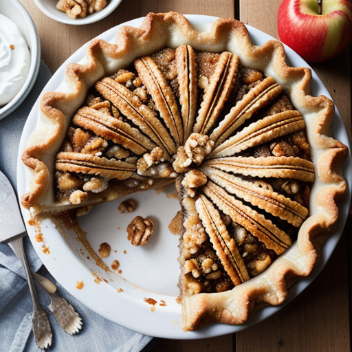 sour cream apple walnut pie