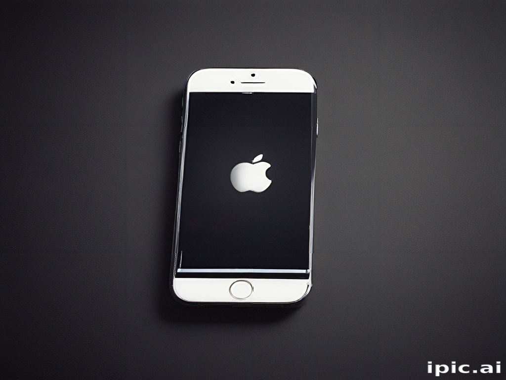 Iphone Iconic Color Close-Up of a Sleek Apple iPhone Displaying the Iconic Apple Logo