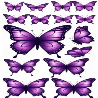 purple butterfly clipart