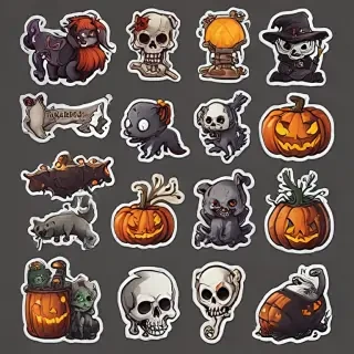 halloween stickers png