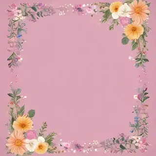 flowery border clipart