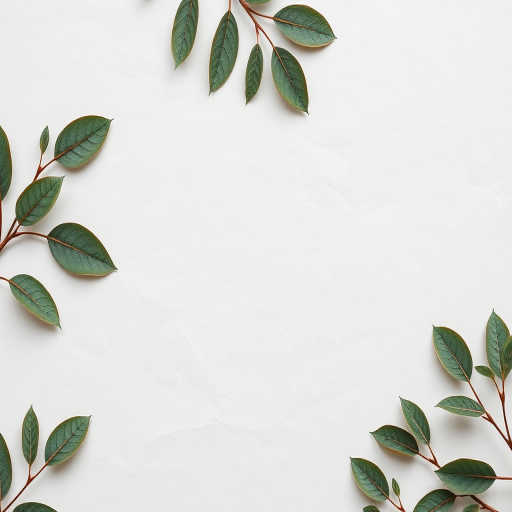 Regenerate a textured paper background with subtle leaf patterns, capturing soft natural lighting, using a DSLR camera with a 50mm lens at f/2.8, ISO 100, and a shutter speed of 1/60s, in a flat lay style from a top-down view to enhance image quality.