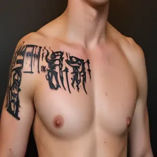 male rib tattoos