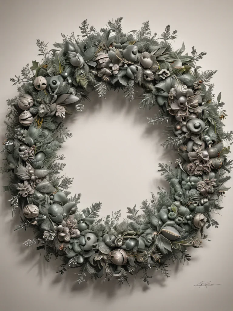 wreath drawing