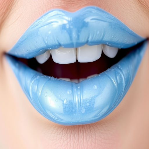 Crystalline Frost Bite lip style features an icy blue-white base with a high-shine finish, giving the wearer a cool, snow queen-inspired appearance