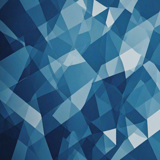 create an abstract blue background with geometric shapes including overlapping squares and lines in varying shades of blue